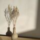 Decorative vase in beige ceramic