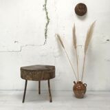 Billot primitif en bois brut