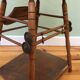 30-year-old high chair in wood turned