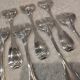 10 silver-plated oyster forks by Ravinet Denfert, shell-shaped goldsmith