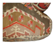 Vintage three-seater canapé by George Smith upholstered in Kilim with feather cushions.