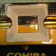 Ashtray COHIBA design, glazed porcelain, Cuba