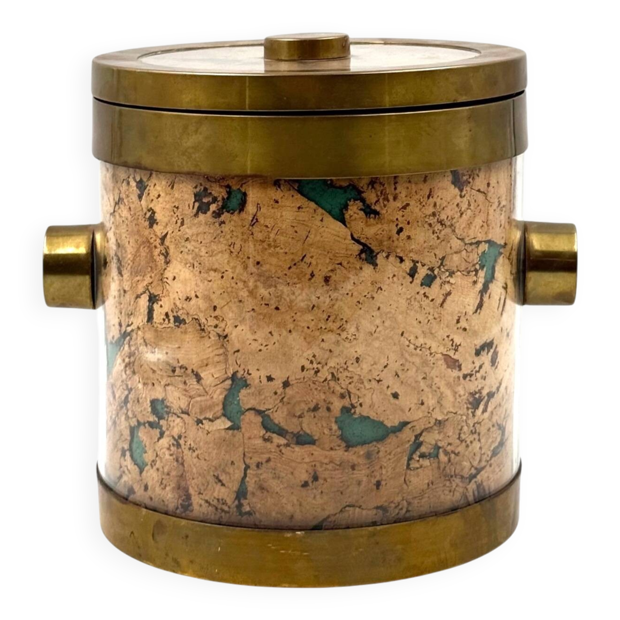 Hollywood regency golden Ice Bucket, France ca. 1970s