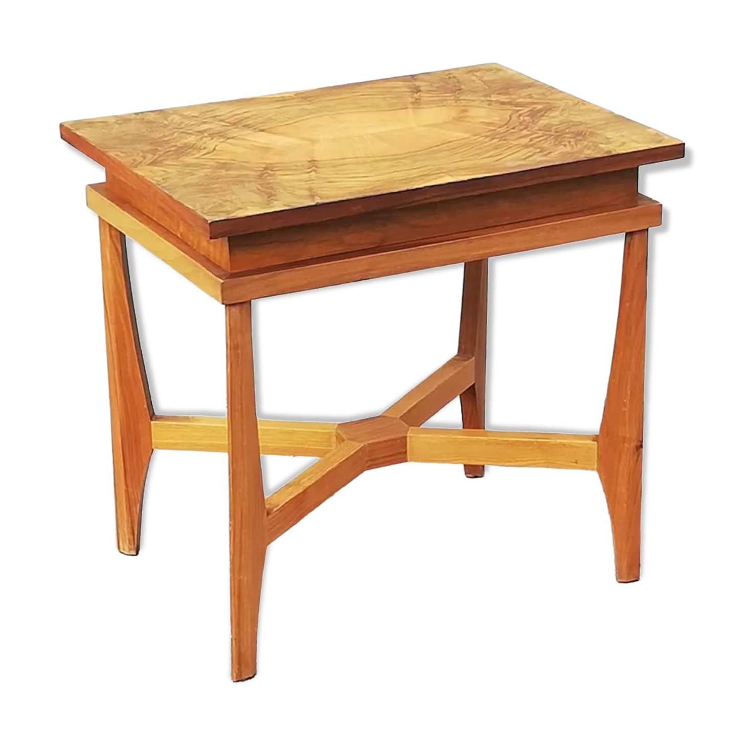 Art Deco table table in solid wood 40s
