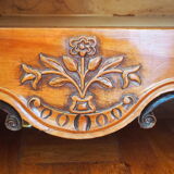 Old Louis XV low buffet in solid wood, cherry