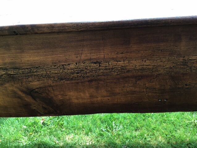Solid wooden farm table mid-20th century