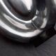 Art deco silver metal basket dish
