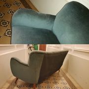 Sofa sofa 3 seats 50/60s Danish sculptural