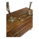 Paire de lampes de table vintage en laiton de style Art Nouveau