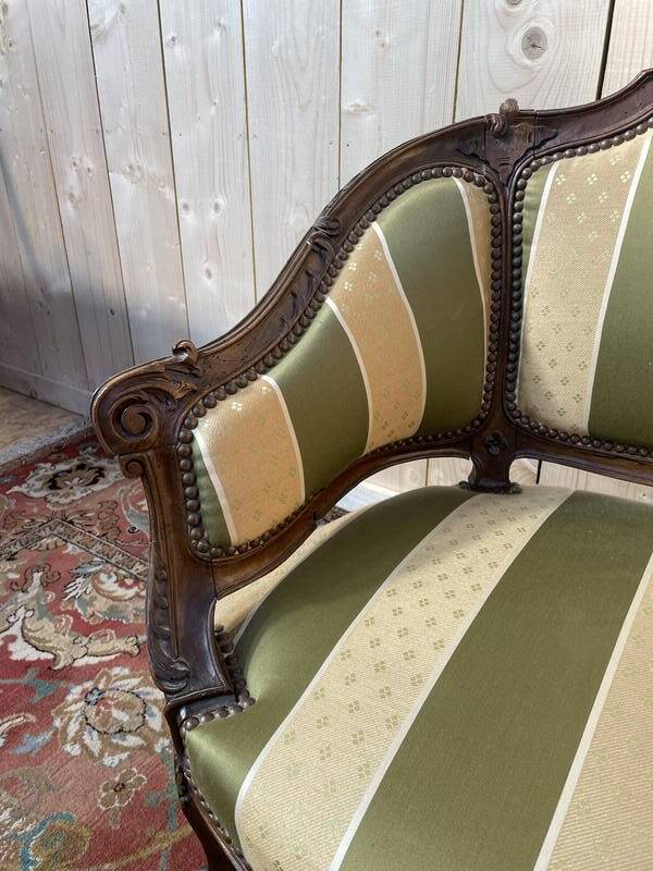 Canapé - Banquette de style Louis XV - Rocaille