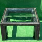 Table basse en pierre noire tesselated par Maitland Smith années 1970