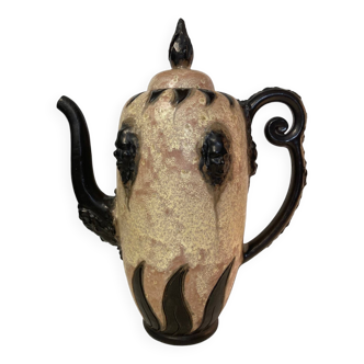 Sttublet, large stoneware jug with mascaron decoration circa 1940
