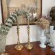Pair of brass candle holders 28,5cm