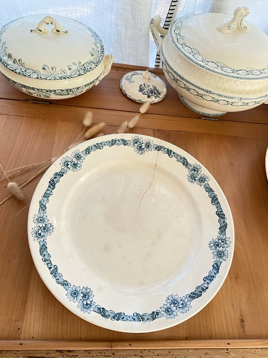2 plats porcelaine de longchamp