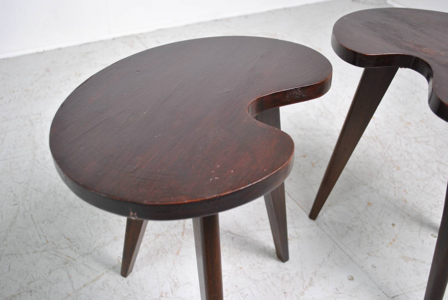 Paire de table tripode 1970