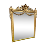 Gilded plaster mirror Louis XVl style