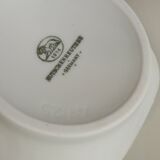 White biscuit vase with floral motif in relief, Hutschenreuther, Germany 1970