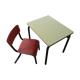Small vintage school table and its little chair