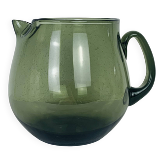 Vintage 60s smoked glass pitcher
