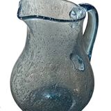 Biot blown glass pitcher