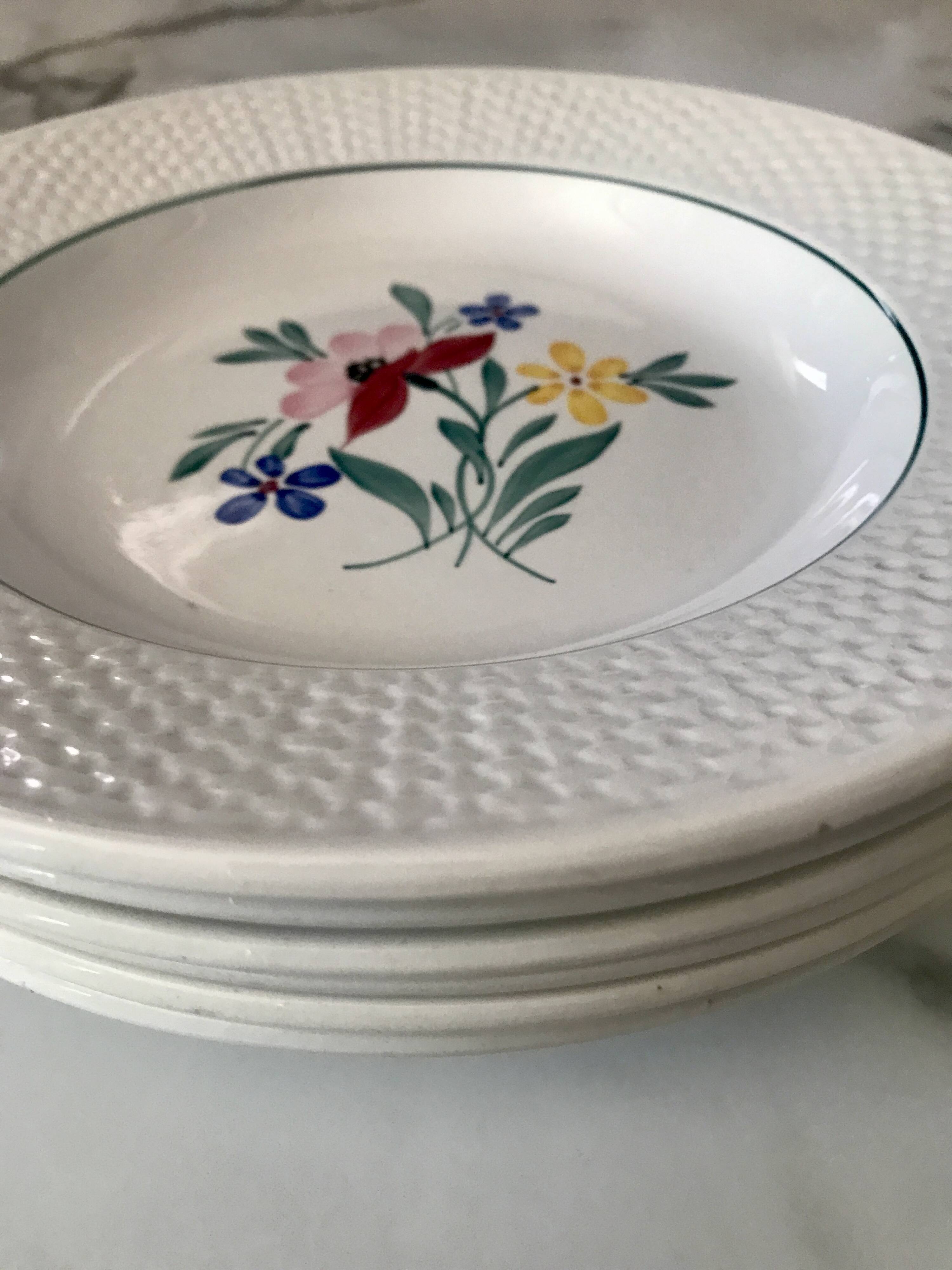 Fabiola Digoin Sarreguemines deep plates from the 50s
