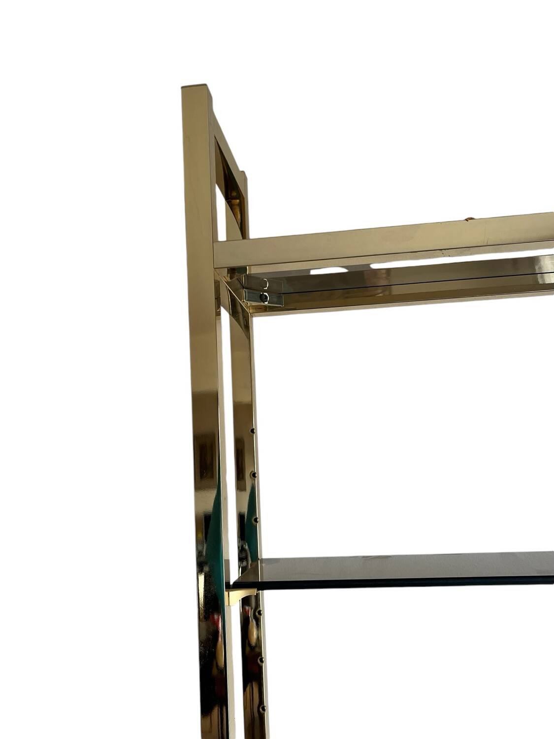 Brass and smoked glass shelf 1970s