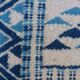 Berber carpet, white and blue 125 x 80 cm