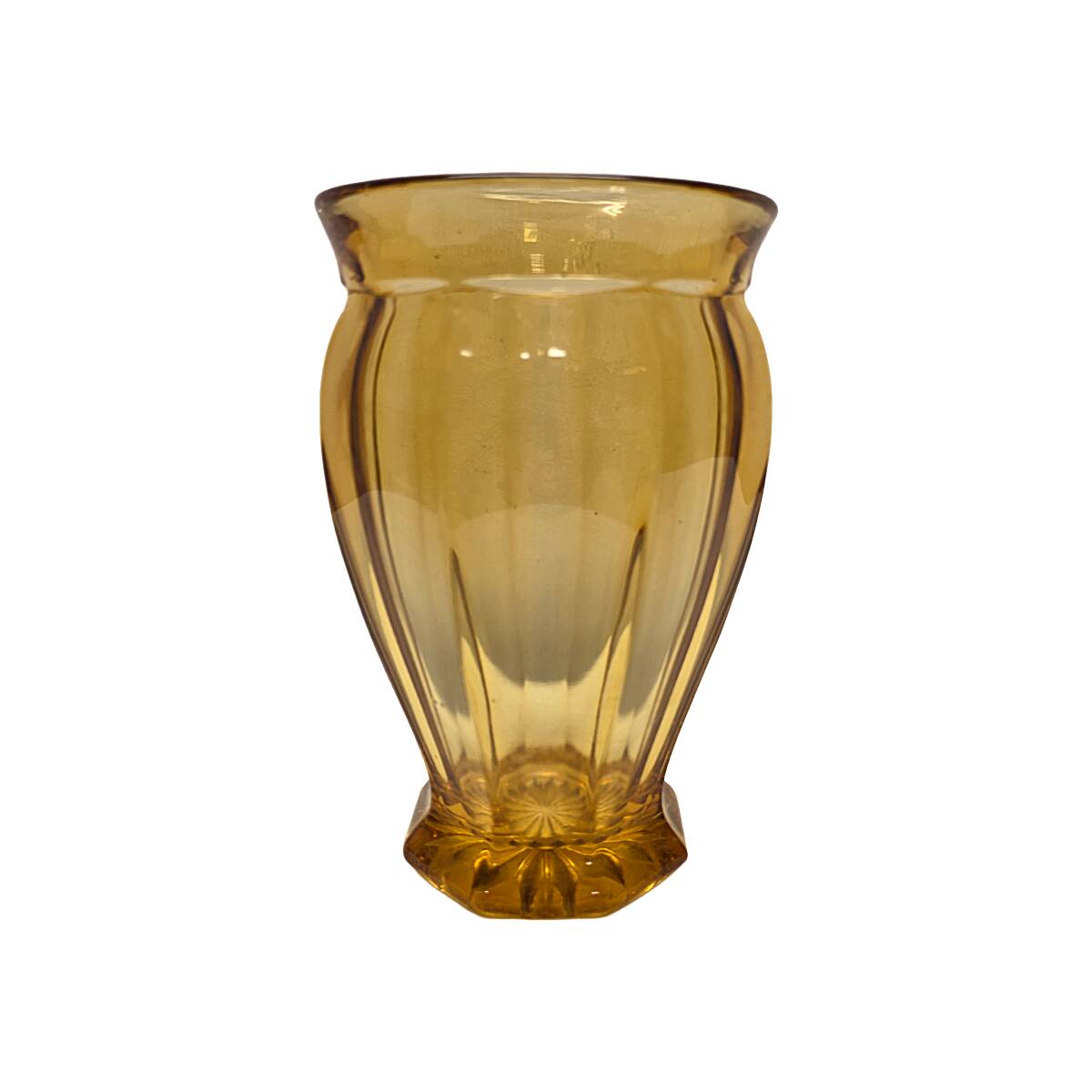 Yellow vintage vase