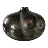 Vintage round vase in blown glass – Claude Monod (1970s/80s)