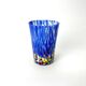 Set of 6 blown glass Venetian glasses with Murano murrine.