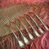 6 Marly Model Forks - Christofle, Silver-Plated Metal