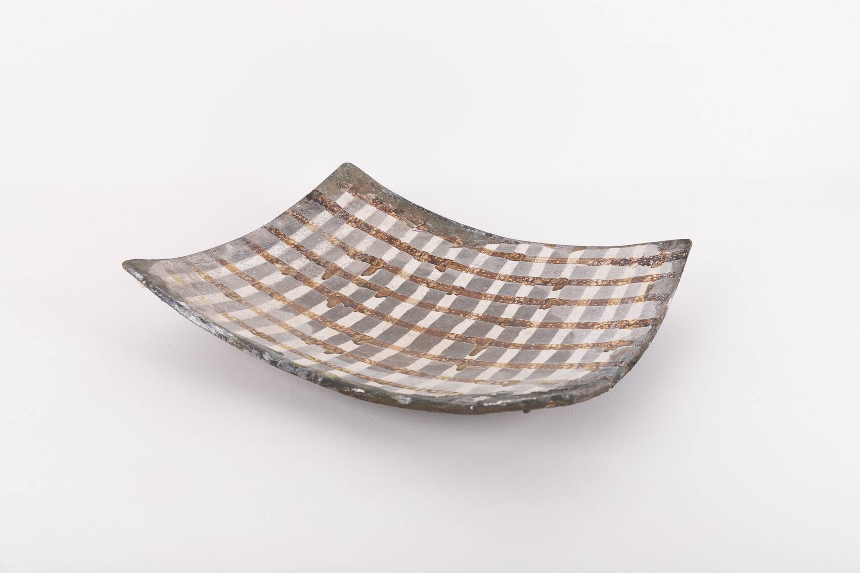 Sculptural ceramic dish plate, Sicily