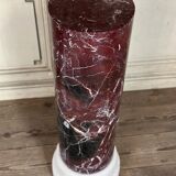 Pair of columns in levanto marble and carrara white circa 1990