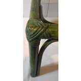 Green rattan coffee table