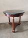 Empire period guéridon table in mahogany veneer and green marble 1830