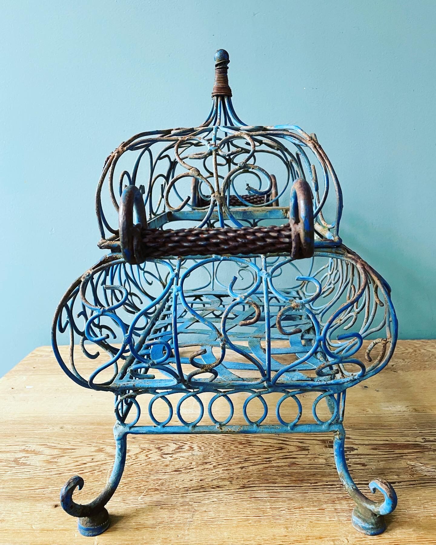 Decorative wrought iron basket