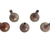 Art Nouveau series of soliflore vases, Sarreguemines earthenware, circa 1900