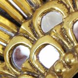 Sun mirror in wood and gilded stucco