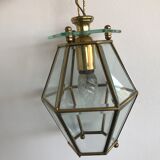 Lantern in glass and brass
