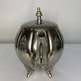 Vintage silver metal teapot from the 1930s