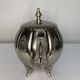 Vintage silver metal teapot from the 1930s