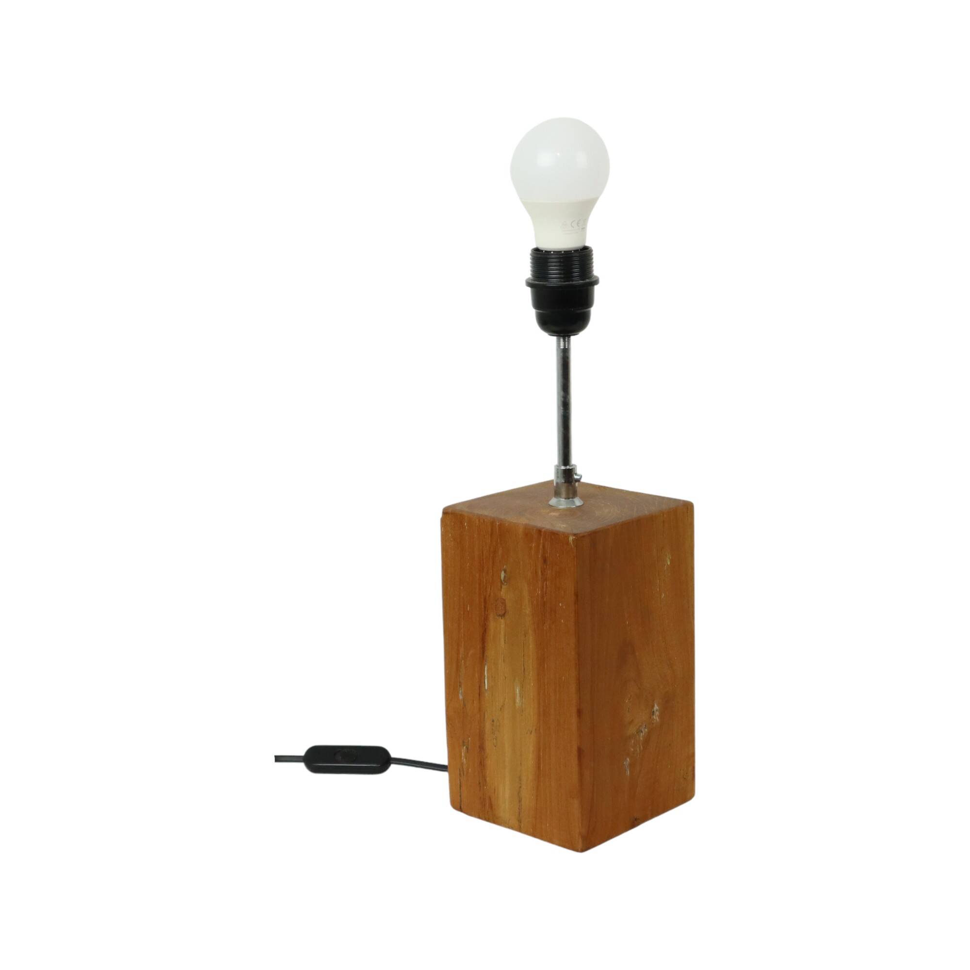 Rural Lamp Solid Wood Adjustable Table Lamp
