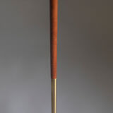 Scandinavian teak and brass floor lamp