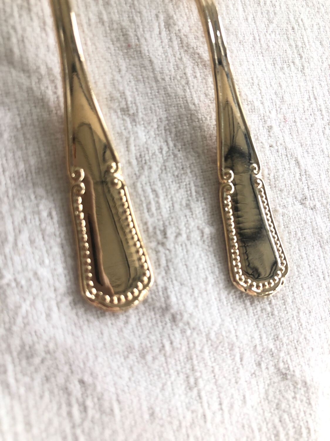 12 small teaspoons in Vintage golden metal