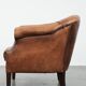 Sheepskin leather club chair with beautiful colours and comfortable seat