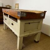 Authentic old butcher's block