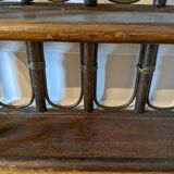 Pair of rattan shelves
