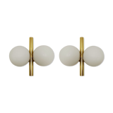 Set of 2 brass Sputnik sconces by Kaiser Leuchten