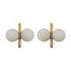 Set of 2 brass Sputnik sconces by Kaiser Leuchten