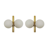 Set of 2 brass Sputnik sconces by Kaiser Leuchten